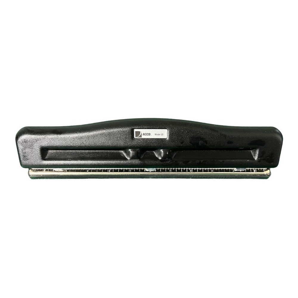 3 Hole Paper Punch, ACCO Mutual 23, Black Adjustable